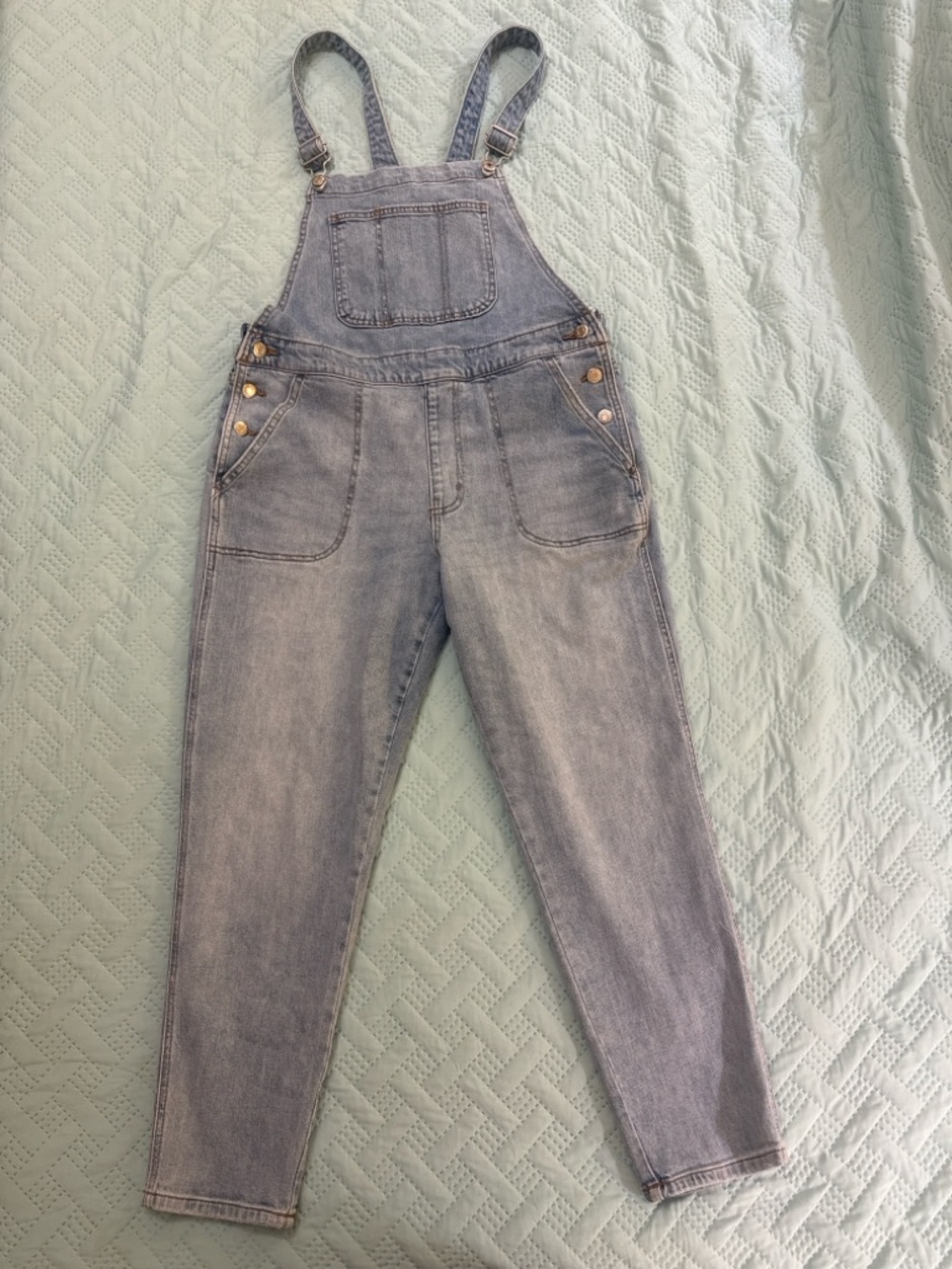 Old Navy Light Wash Denim Overalls Jumpsuit